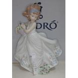 A large Lladro figure - Floral Path, with original box
