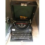 A cased vintage Imperial typewriter