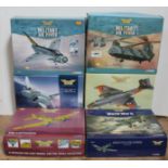 A group of six Corgi The Aviation Archive 1:72 scale die-cast model planes comprising The