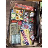 A box of mainly vintage card games.