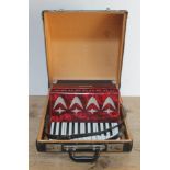 A Galotta piano accordion with hard case.