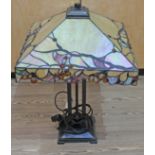 A reproduction Tiffany style table lamp, height 60cm.