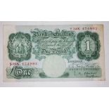 Great Britain Bank of England one pound note L.K. O'Brien Y34K474993