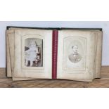 A Victorian photograph album.