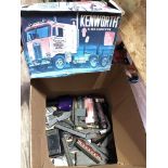 A Kenworth model kit and various 00 gauge model railway.