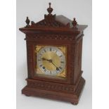 A late 19th century German mantle clock, height 36cm.