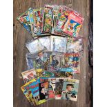 A box of mixed comics inc 1950s onwards Fleetway Library, Famepress library, club library,