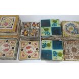 A quantity of Victorian tiles.