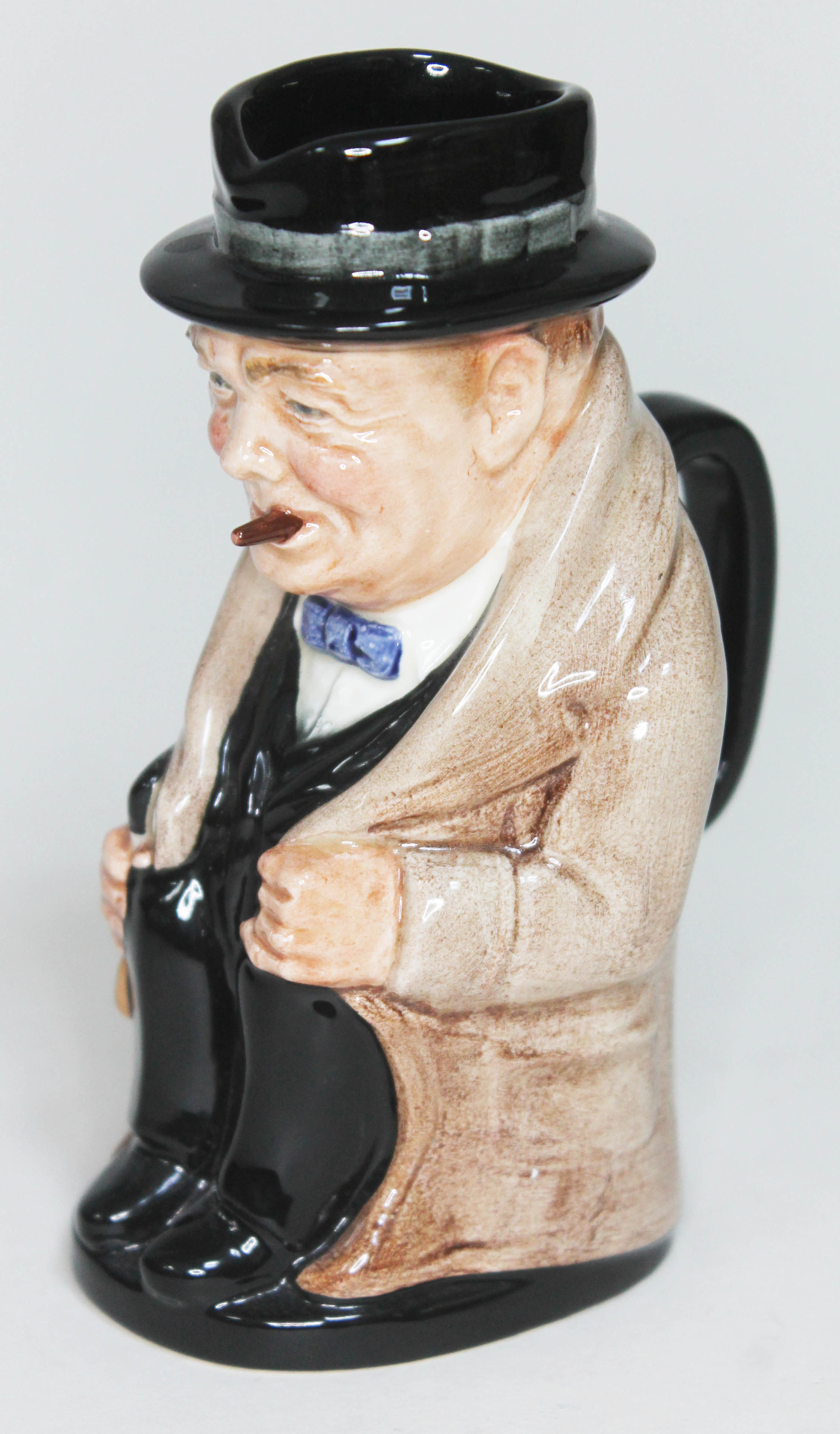 A Royal Doulton Churchill small Toby jug, height 13cm.