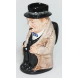 A Royal Doulton Churchill small Toby jug, height 13cm.