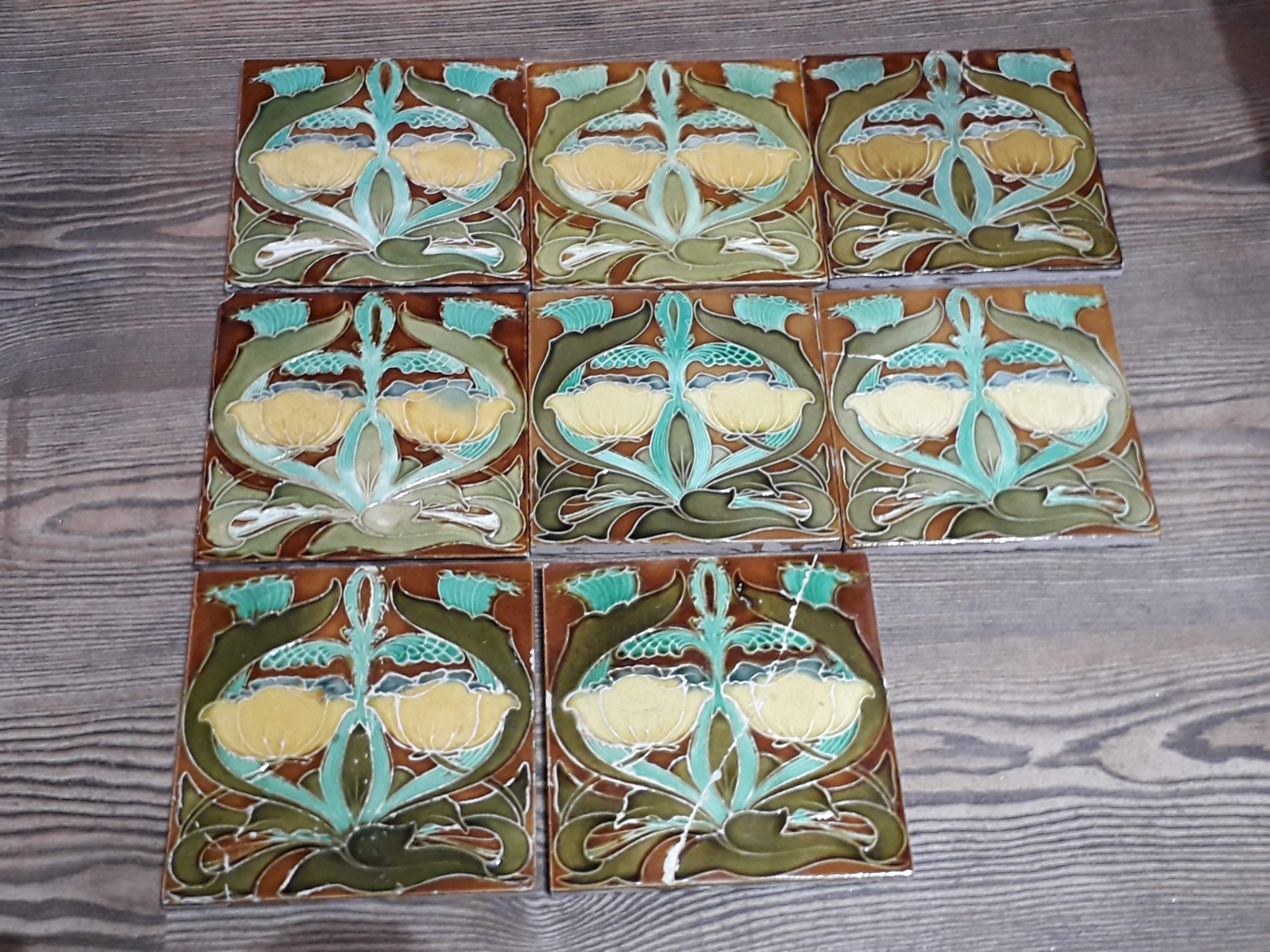 A quantity of Victorian tiles. - Image 4 of 4