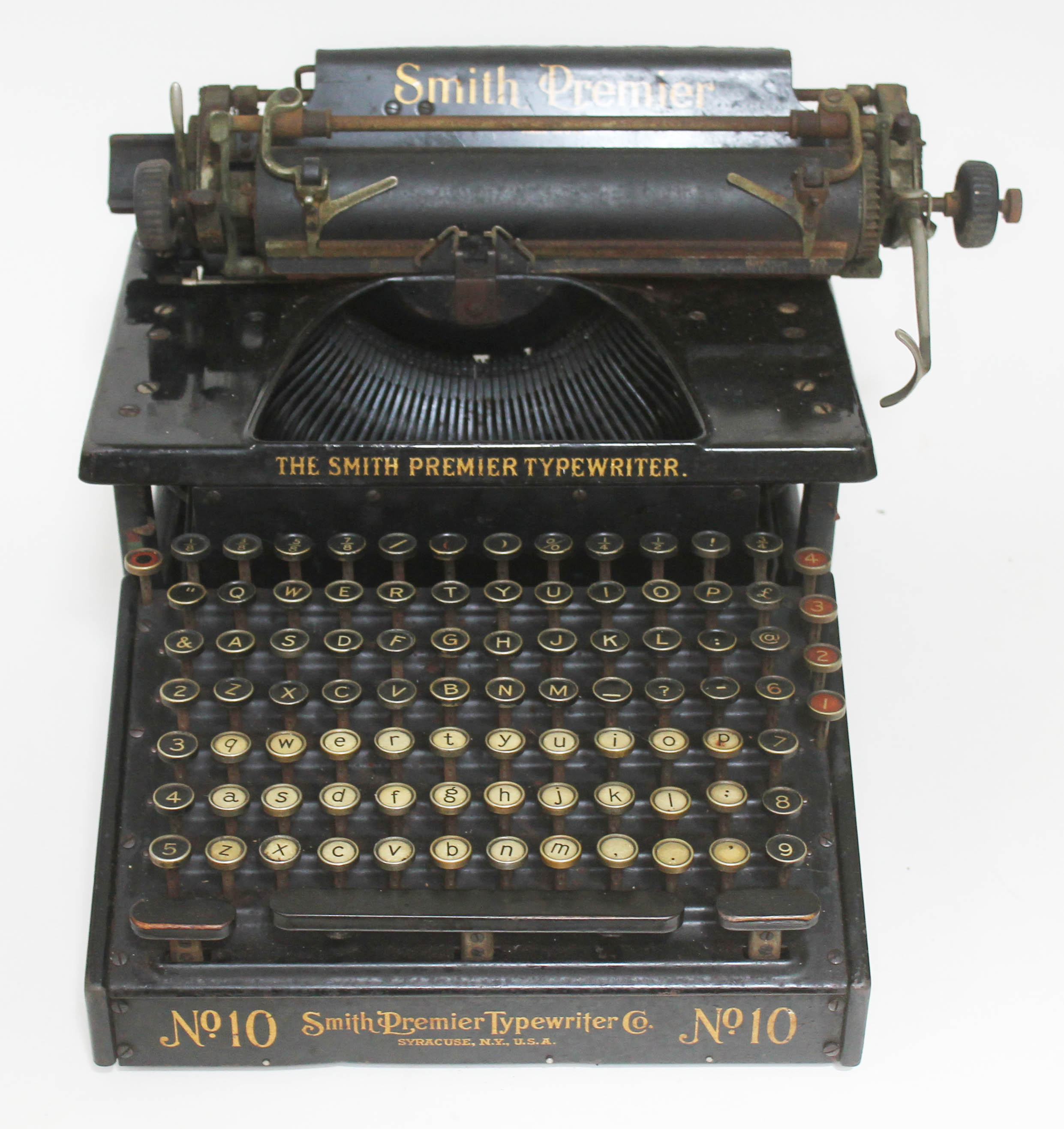 A Smith Premier Typewriter No.10