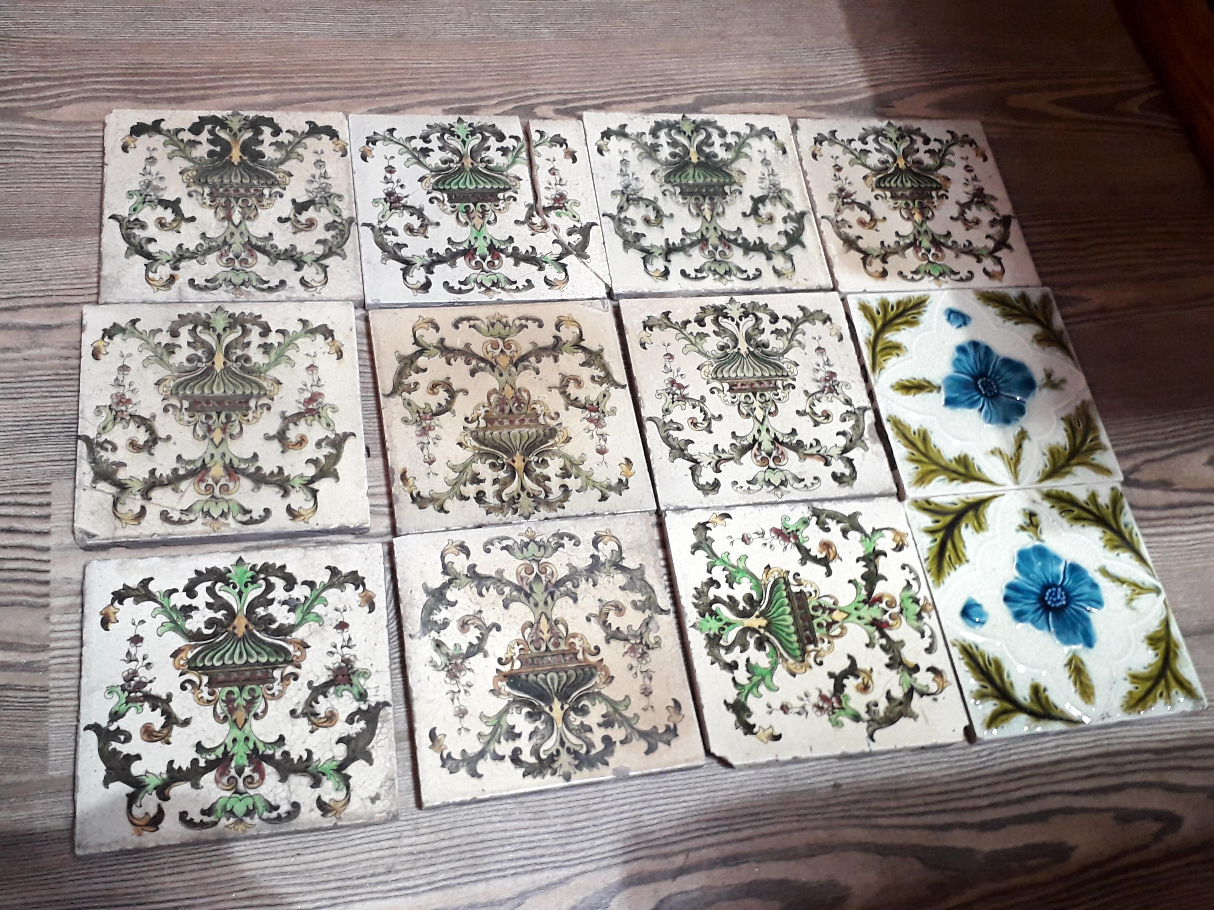 A quantity of Victorian tiles. - Image 2 of 4