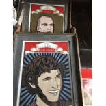 6 framed Isle of Man TT races prints including Joey Dunlop and Guy Martin