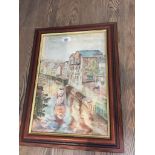 A. Murphy, canal scene watercolour, signed lower right, 27cm x 40cm, framed and glazed.