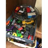 A collection of playworn toy cars