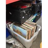 9 boxes of LP records and 12" singles