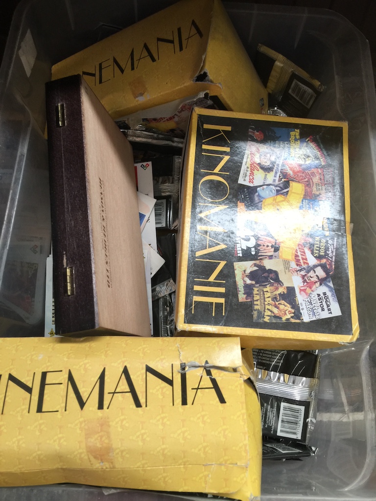 A box of 1995 collector's cards.