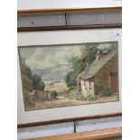 Luke Gorst, country cottage scene watercolour, signed and dated 1920 lower left, 30cm x 46cm, framed