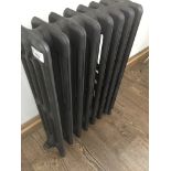 A cast iron radiator.