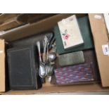 Box of various cased/boxed plated ware