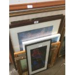 A quantity of pictures/prints and a still life oil