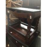 A small twist oak foot stool