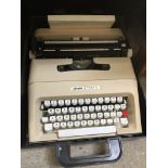 A cased Olivetti Lettera 35 typewriter