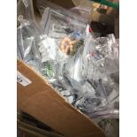 A box of bags of costume jewellery