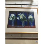 Valerie Sadler, Lilies, still life Watercolour, signed and dated (19) '96 lower right, 50cm x