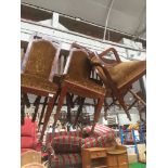 Three upholstered chairs inc corner chair
