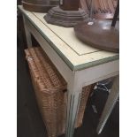 A painted console table