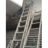 Aluminium extension ladders.