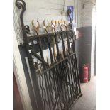 A pair of Victorian cast iron gates