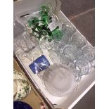 A box of glassware