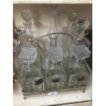 A quantity of glass decanters