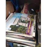 A box and a bundle of misc LPs