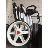 A Clicgear 3 wheeled golf trolley