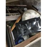 Box of glassware and other items