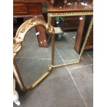 Two gilt framed mirrors