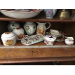 15 items of Masons pottery