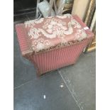 A vintage woven linen box/seat