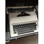 A portable typewriter