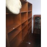 Two teak bookcases