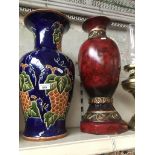 Two large pottery vases