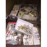 Four boxes of cigarette cards