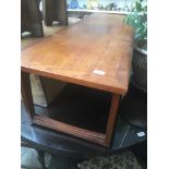 A retro teak coffee table.