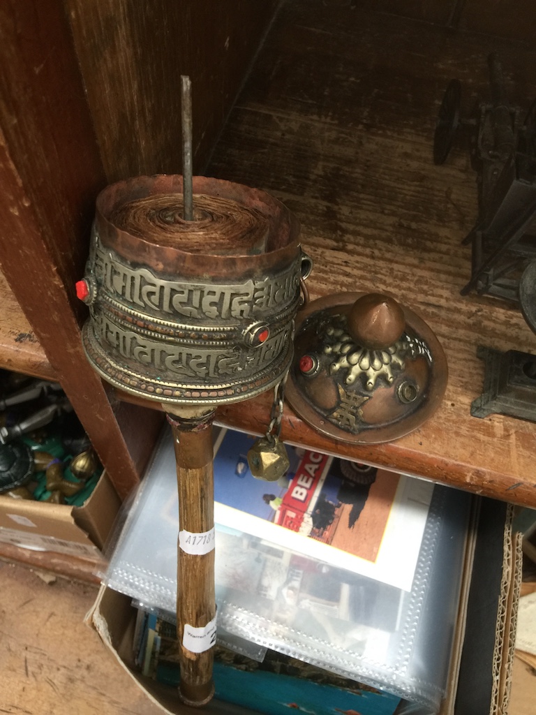 A Tibetan prayer wheel