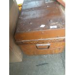 A tin trunk