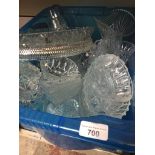 Plastic box of glassware